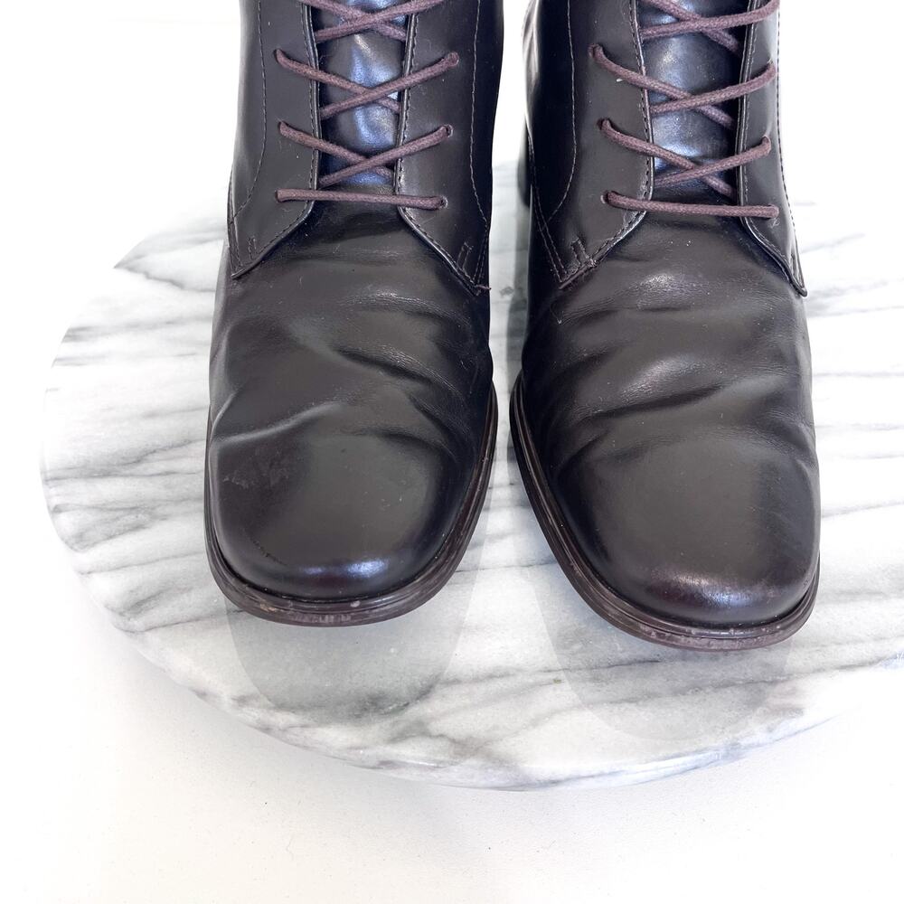 Vintage‎ Rockport Womens Boots Size 7.5M Brown Leather Boho Hippie Granny Grunge - Picture 8 of 12